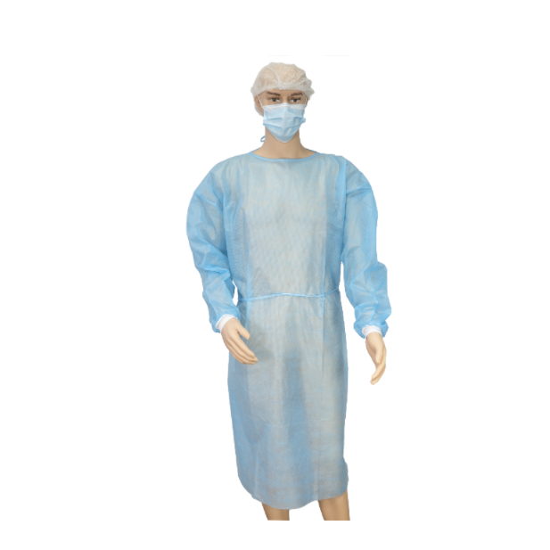 Vestido de aislamiento desechable 35g pp azul