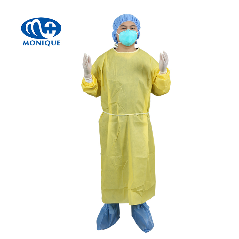 Bata general de aislamiento médico desechable